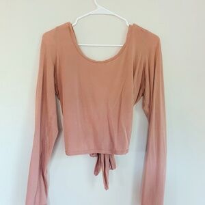 Blush Pink Lululemon Wrap Around Long Sleeve Shirt